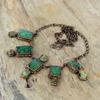Green Druzy Necklace Electroformed Copper Necklace Aquamarine Rough Necklace Adjustable Chain Necklace Gemstone Copper Jewelry Wedding Gift