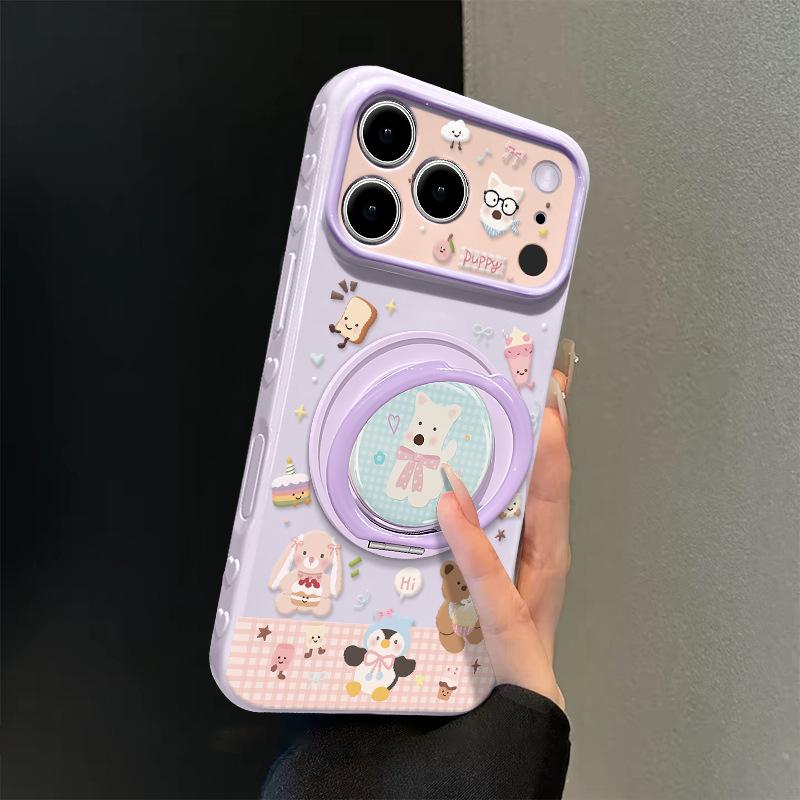Plaid West Heights Bracket Is Suitable for Apple 11promax Mobile Phone Case Iphone11 Cute Cartoon 11 Large Window