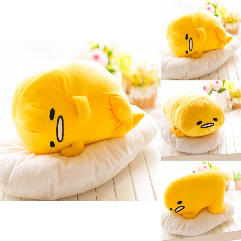 Entzückendes Niedliches Liegendes Gudetama Faules Ei Motchiri 15" Plüschtier Stoffkissen Kissen Für Ultimativen Komfort