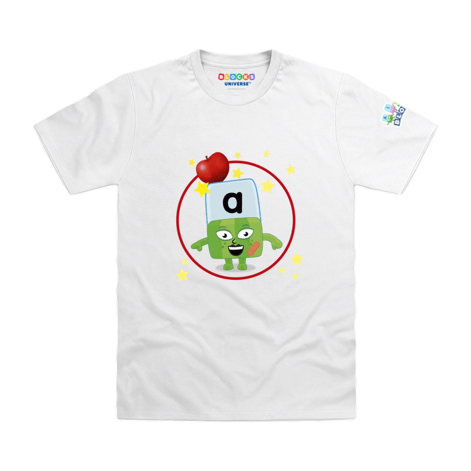 

Officially Licensed Alphablocks - Alphablock A - A is for Apple Kids T-Shirt 100