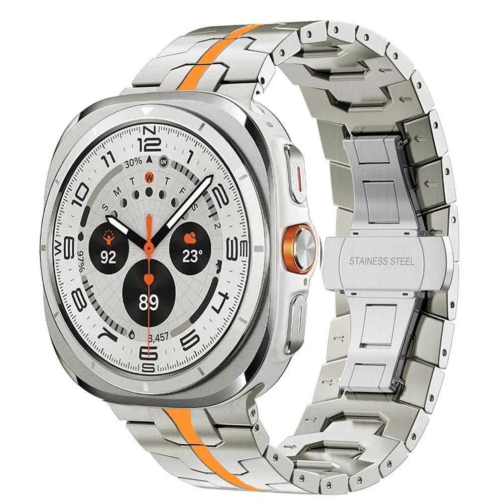 Luxury Metal Strap for Samsung Galaxy Watch Ultra 47mm Stainless Steel No Gaps Bracelet for SAMSUNG Galaxy ULTRA 7 47MM Men Band
