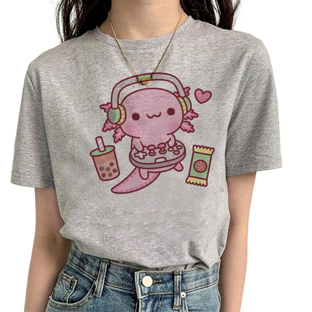 Axolotl tshirt Women funny tshirts feUnisex Unisexga comic anime clothes