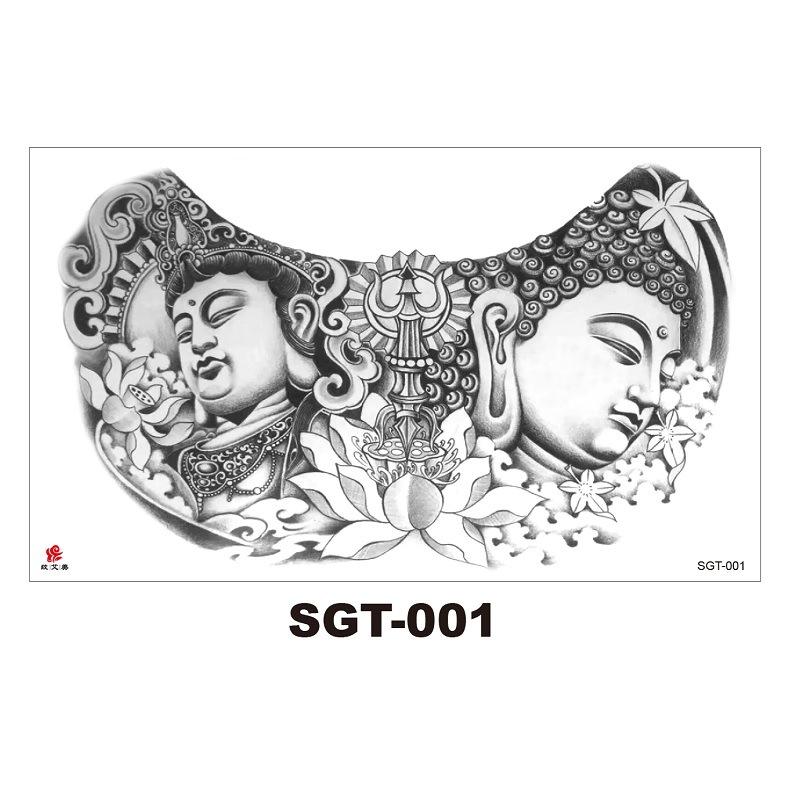 Chest Large Pattern Chest Sticker Male And Female Simulation Disposable Flower Body English Faucet Plain Flower Tattoo Sticker