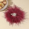 15CM Vintage Artificial Feather Brooch for Women French Style Handmade Exaggerated Lapel Pins Weddings Party Jewelry Accessories