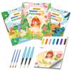 TECJOE Watercolor Coloring Book Set of Thick Watercolor Painting Books with 6 Educational Toy for Birthday Gift Children's 3, (Animals, Sea,