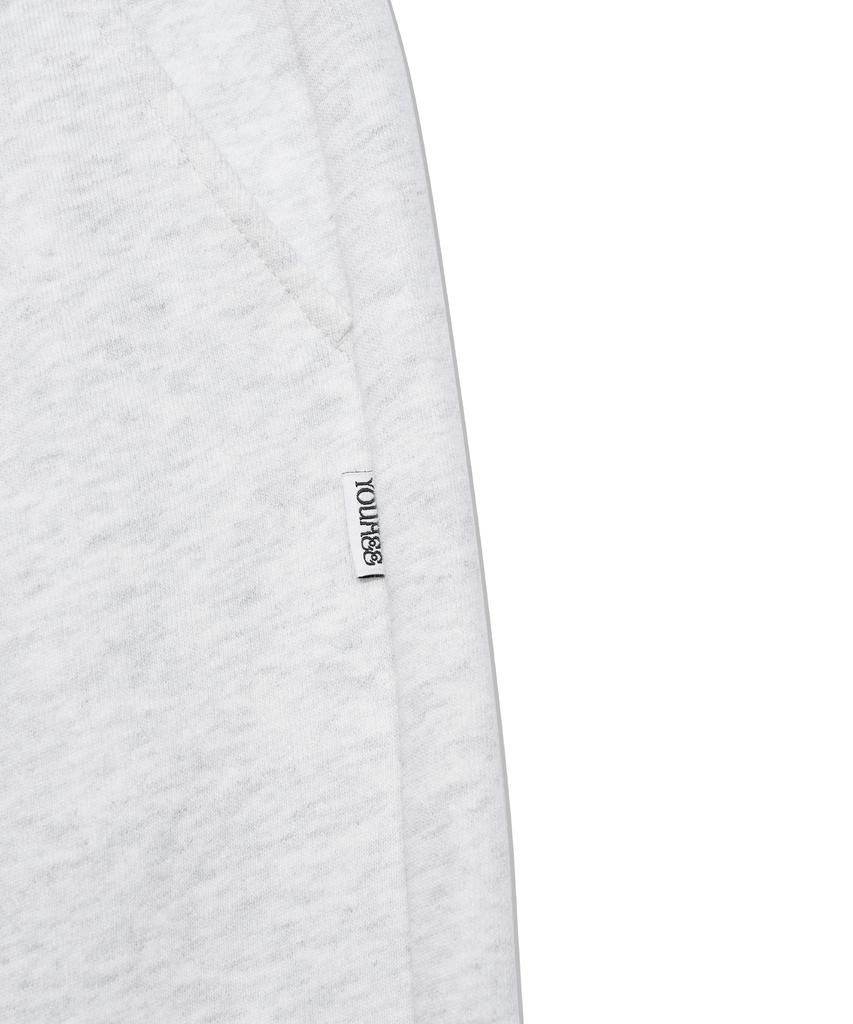 YOUHEE Lace Layered Jersey Pants_Oatmeal