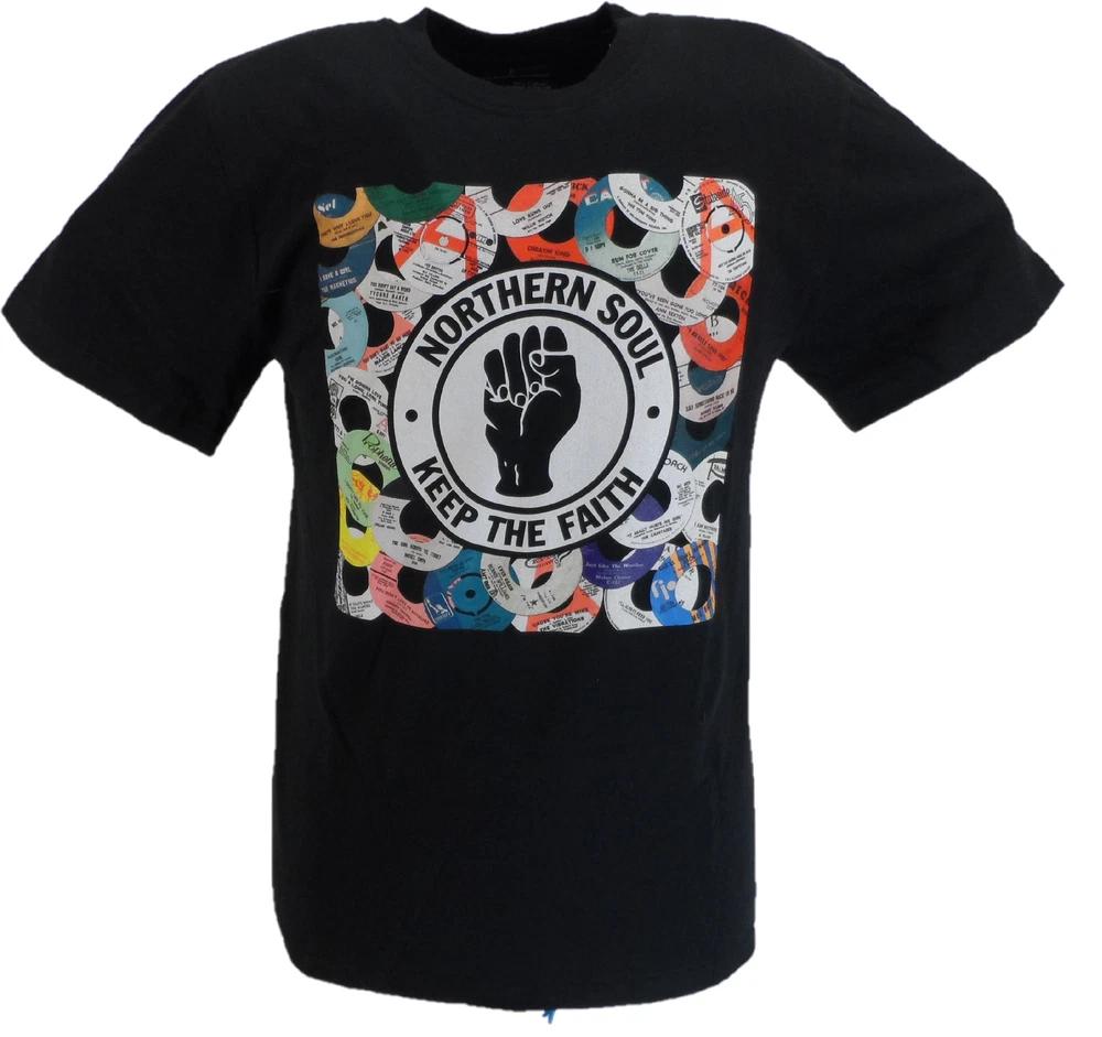 Unisexs Black Northern Soul Retro T Shirt S