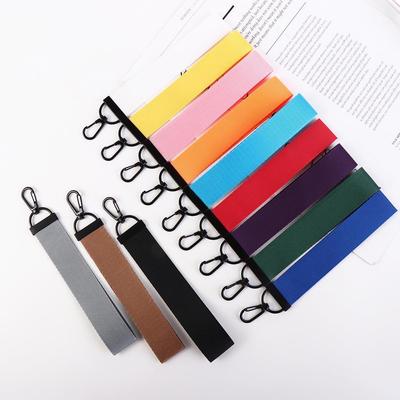 Color Solid Colors Wallet Ribbon Bag Charms Car Keyring Neck Strap Lanyard Keychain Lanyard Phone Straps Ribbon Rope Keychain