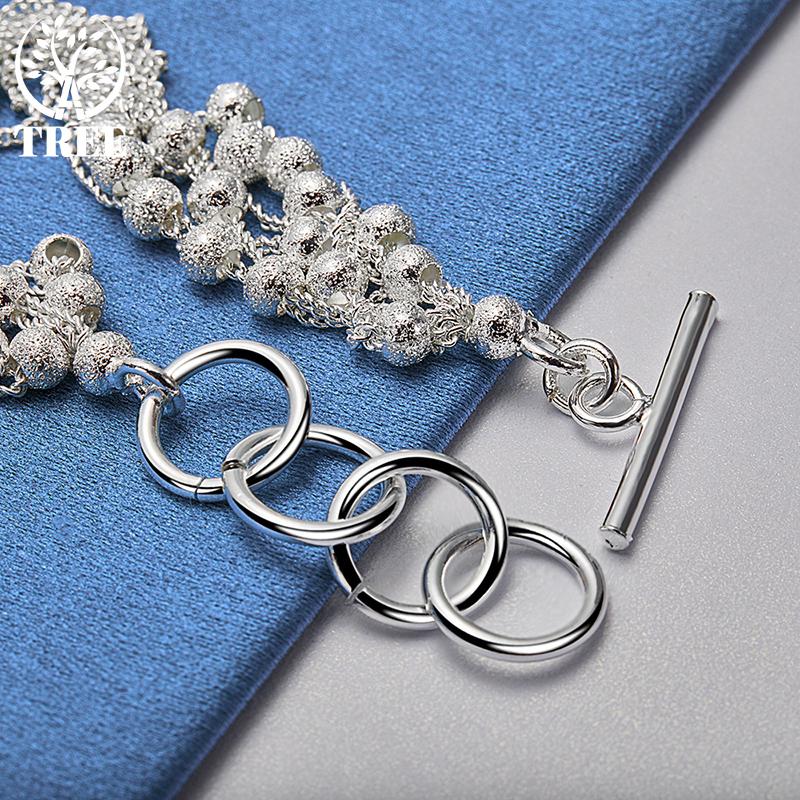 Κόσμημα βραχιόλι από σταφύλια από ασήμι 925 ματ με χάντρες