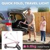 Folding Electric Scooter for Kids, with Dual Brakes, Front Suspension, LED Colourful Lights, Pink