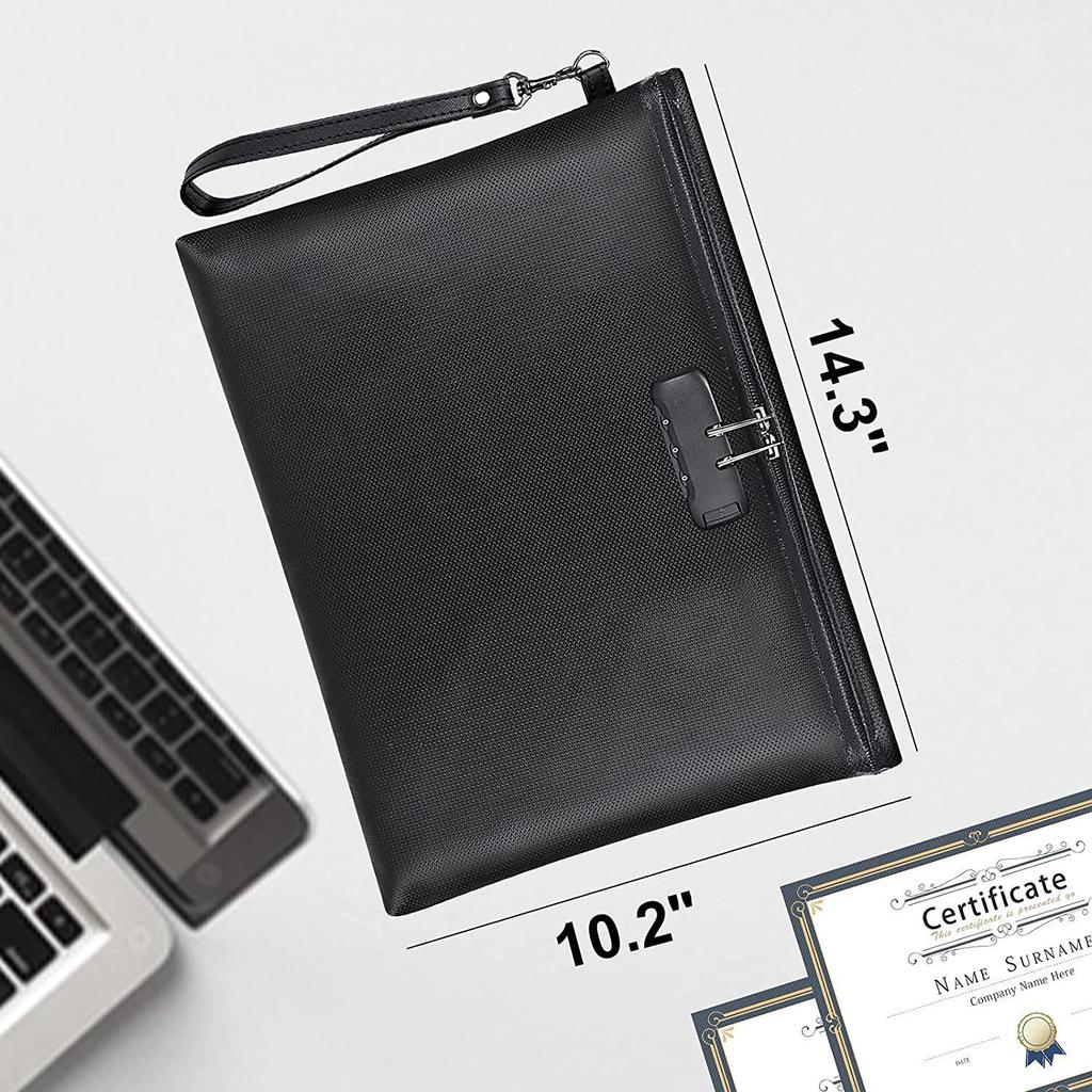 Fireproof Silicone Document Storage Bag with Zipper