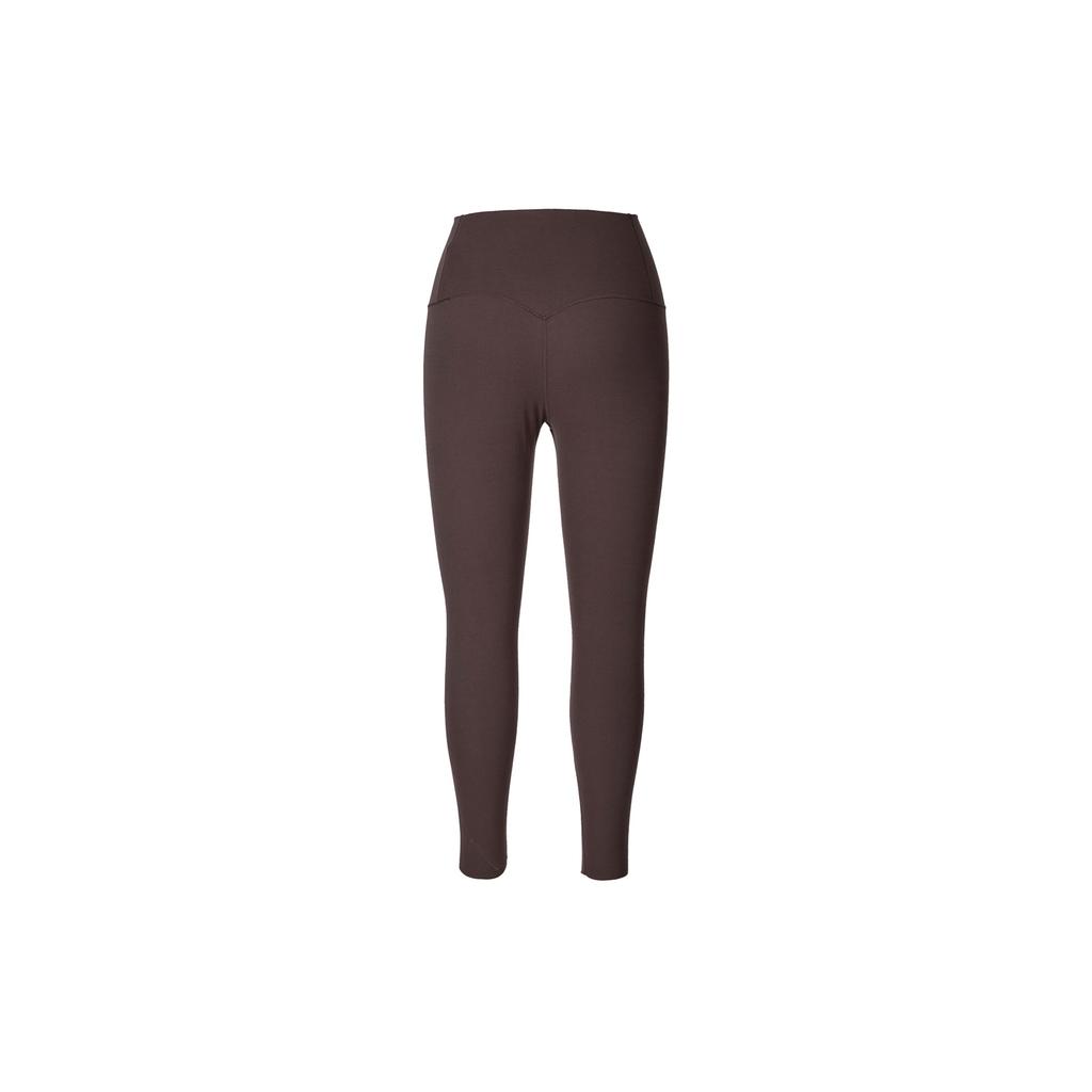 Nike Zenvy Series Solid Color Quick-Dry High-Waist Cropped Leggings Women Bottoms Brown DQ6016-227