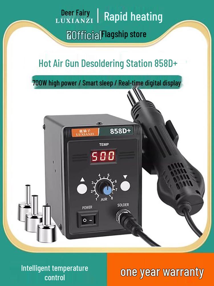 Deer Fairy 858D Hot Air Gun Desoldering Station for Soldering and Mobile Phone Repair