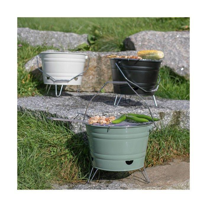 Barbecue À Charbon Portable - LIVOO - DOC327V - Ø27 Cm - Grille En Acier Chromé - Hauteur 24 Cm - Pieds Pliables - Poignées