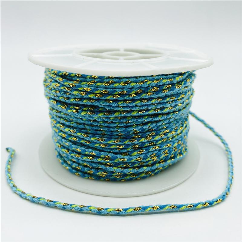 

1,8 мм плюс золото четыре нити три цветка хлопчатобумажная нить DIY тибетский три цветка хлопковый браслет материал веревка узор ручная работа играть синий