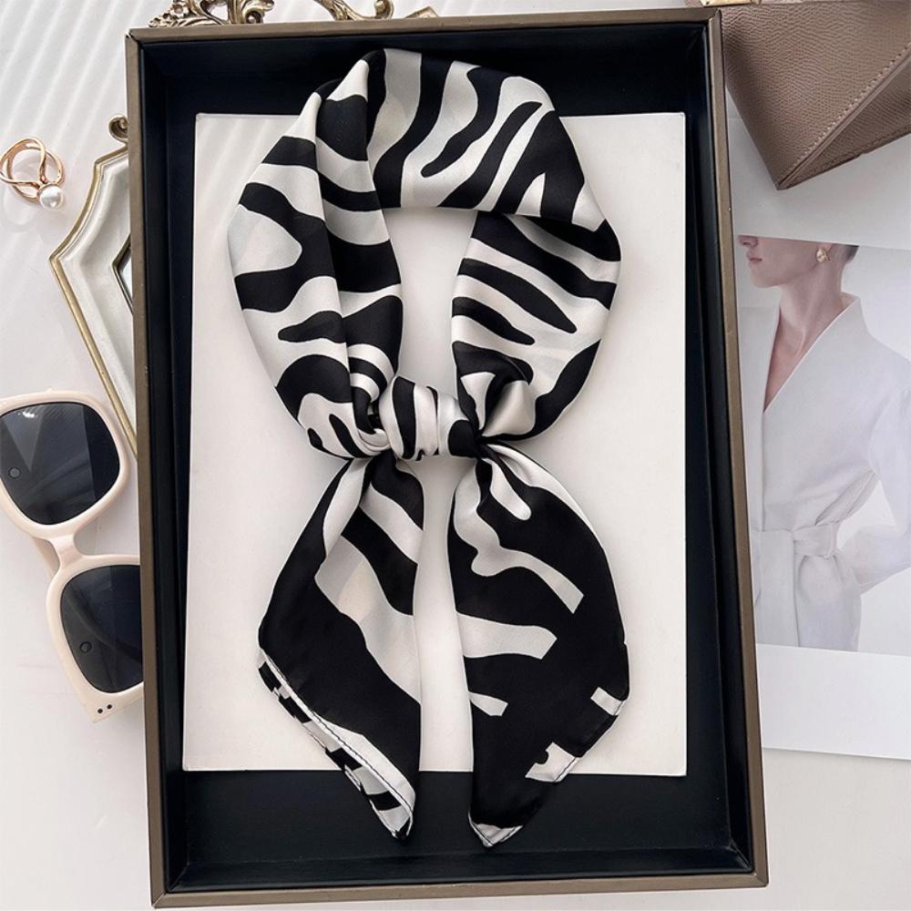 Luxury Print Square Silk Scarfs For Women Decorate Neck Ties Fashion 70*70Cm Kerchief Lady Summer Beach Hijab Female Neckerchief