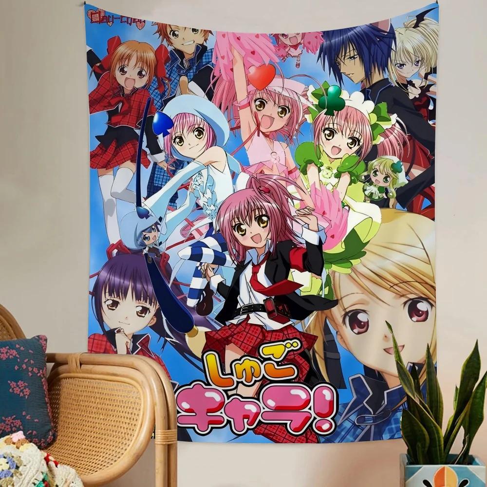 Shugo Chara Japan Anime Tapestry Art Printing Bohemian Wall Tapestries Mandala Decor Blanket