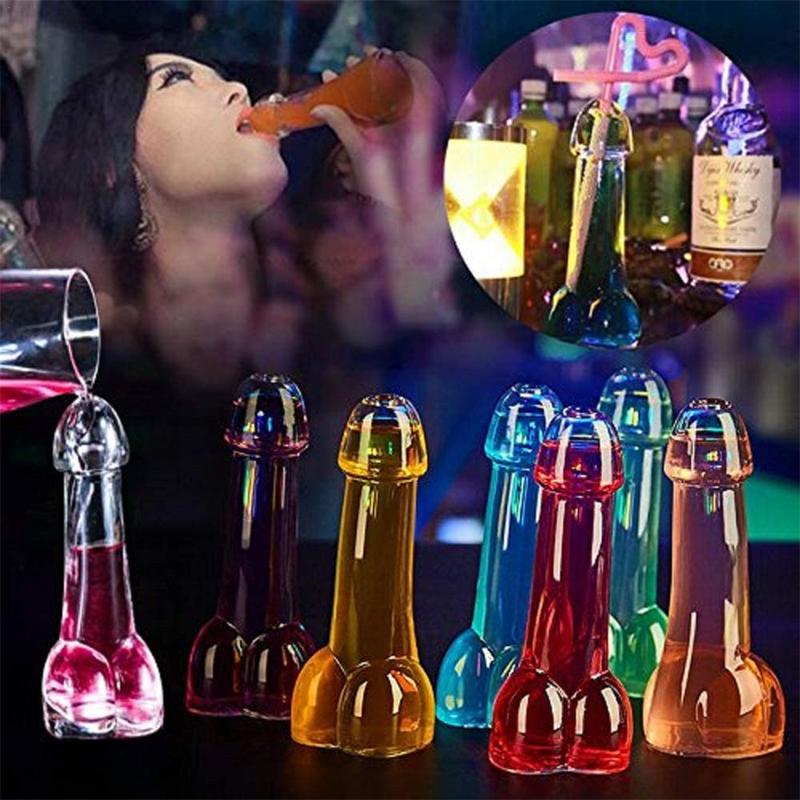 Men's Dick Penis Cocktail Glass Cup Mug Bottle Glass Halloween Christmas Party Beer Cup Funny Wine Cups Mug Bottle