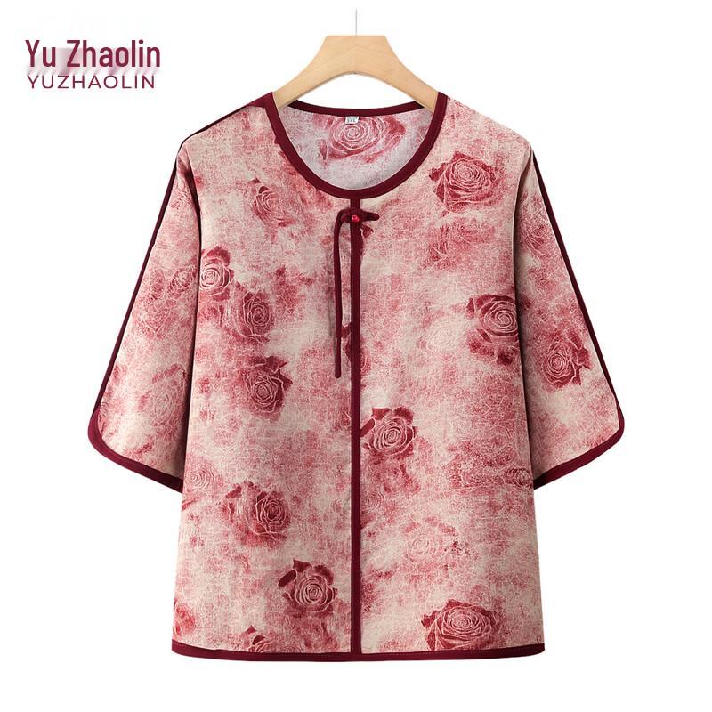 

Женская летняя блузка в китайском стиле Тан Ханьфу YUZHAOLIN для женщин среднего возраста XL