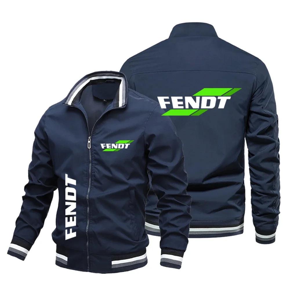 Jaqueta Masculina com Gola Alta e Zíper com Logo de Carro - Estilo Baseball Esportivo Casual para Primavera e Outono
