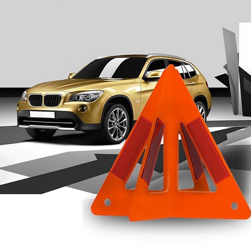 Przenośny Samochodowy Odblaskowy Znak Ostrzegawczy Trójkąt Składany Solidny Stojący Trójnóg Drogowy Awaryjny Stan Gotowości Akcesoria Samochodowe