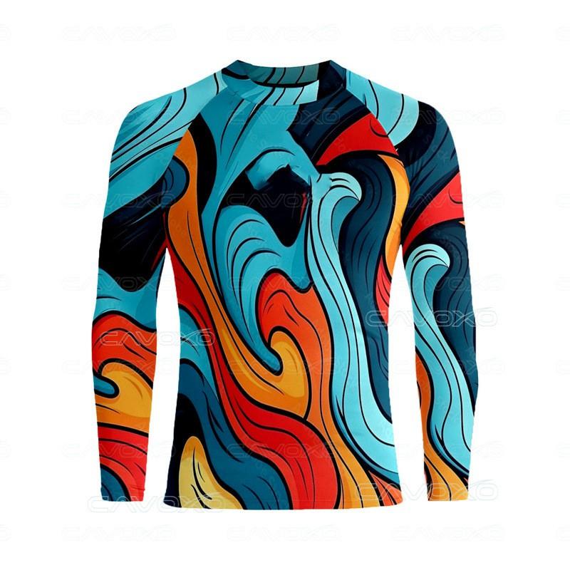Mens UV Protection Rash Guard Set Quick-Dry Swimwear Surfing Diving Water Sports