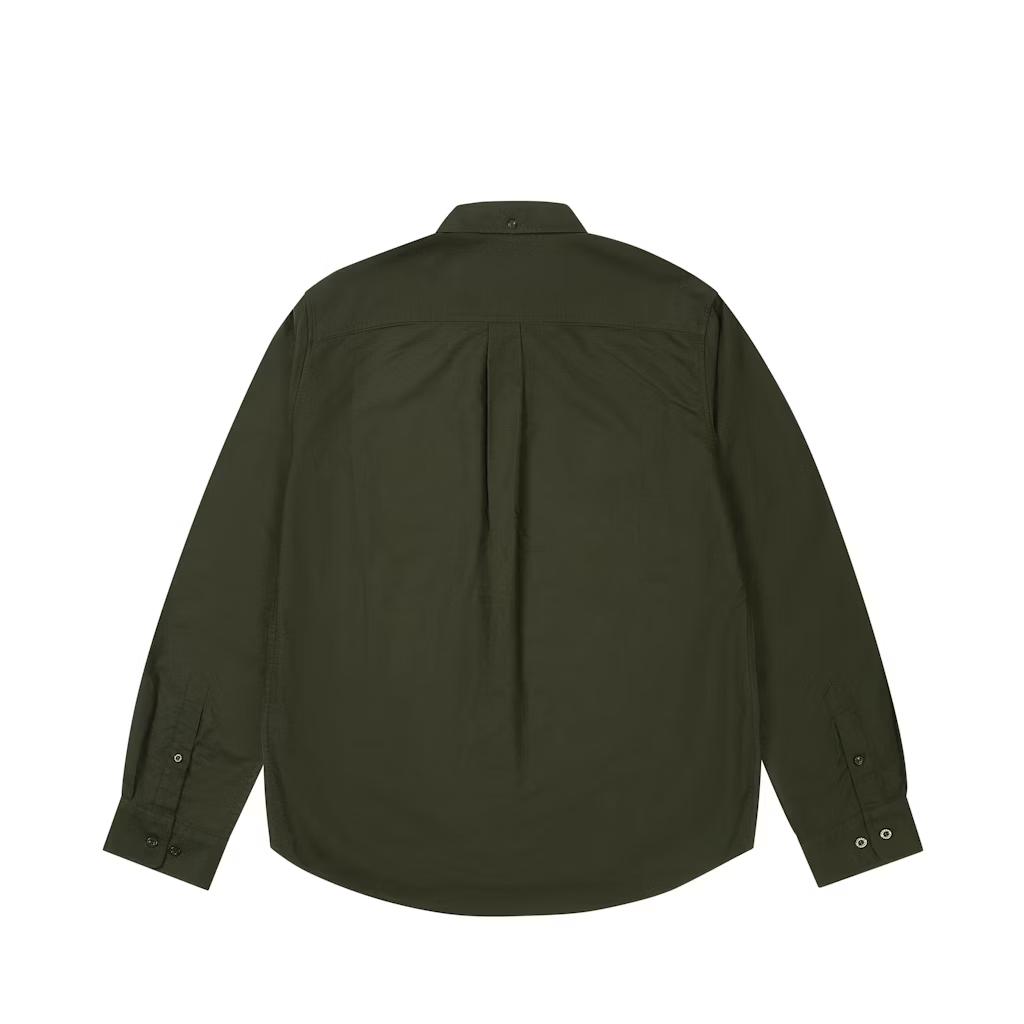 Palace Classic Oxford Shirt Olive Unisex Tops Green P29SHT013