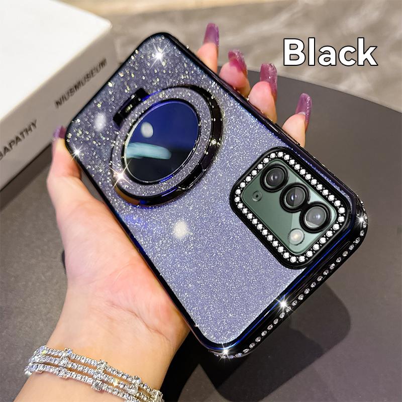 For Samsung Note 20 Plating Diamond Glitter Bling Case For Samsung Galaxy Note 20 Ultra Lens Protection Shockproof Bracket Cover