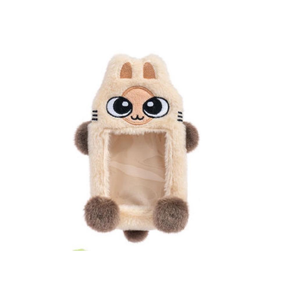 Cartoon Plush Photocard Case Cute Star Shape Photo Card Holder Fashion Bag Keychain  Women