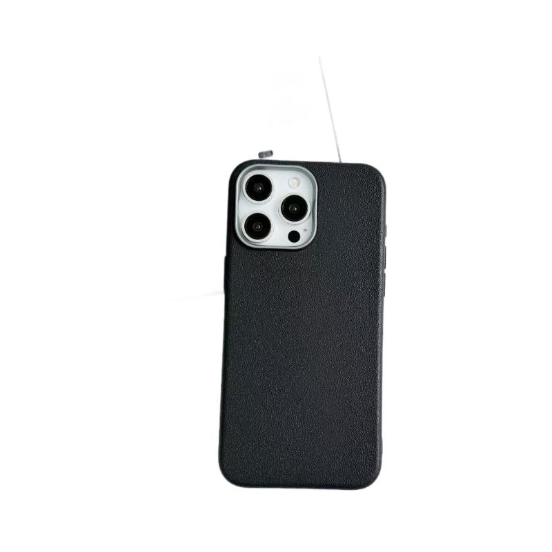 Plain Leather Soft Shell IPhone High-end Leather Case Suitable for Apple 16 Mobile Phone Case 15 Protective Case 14promax
