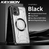 KEYSION Transparent Magnetic Case for Nothing Phone 2 1 Silicone+PC Heavy Duty Shockproof Phone Cover for Nothing Phone 1 2