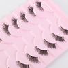 New Middle East cross-border cat eye false eyelashes, eye tail elongated transparent stem eyelashes 10 pairs flat factory