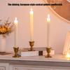 Retro Taper Candle Holders Copper Candlestick Holders for Home Dinning Table Centerpiece Wedding Holiday Party Chrismas