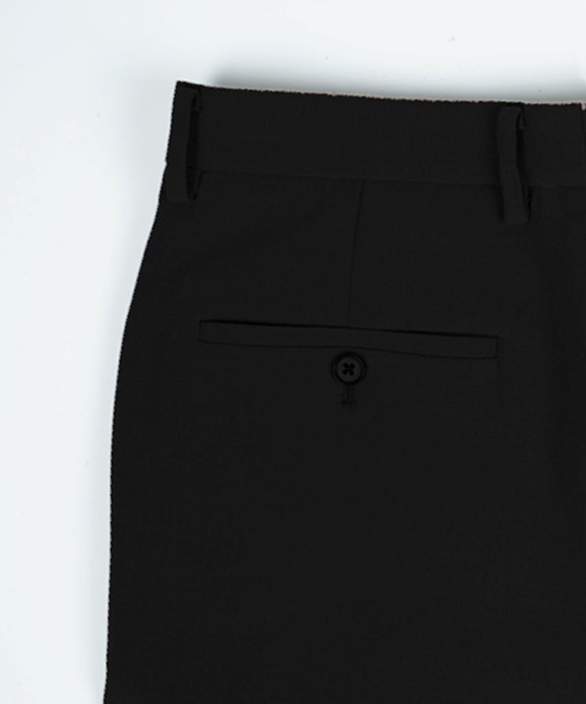 BIRBANTE Essential Slit Slacks - Black