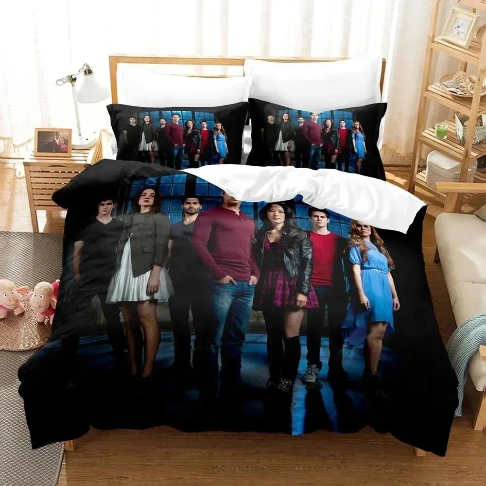 Luxury New 3D Print Teen Wolf Bedding Set TV Series Quilt Cover Pillowcases Twin Full Queen King Duvet Cover Sets Home Textile
