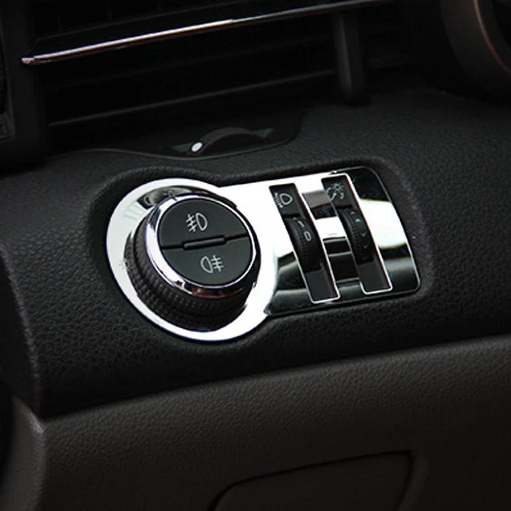 Car Headlight Lamp Switch Decoration Trim Sticker for Chevrolet Cruze Sedan Hatchback 2009-2014 Car Accessories Stainless Steel