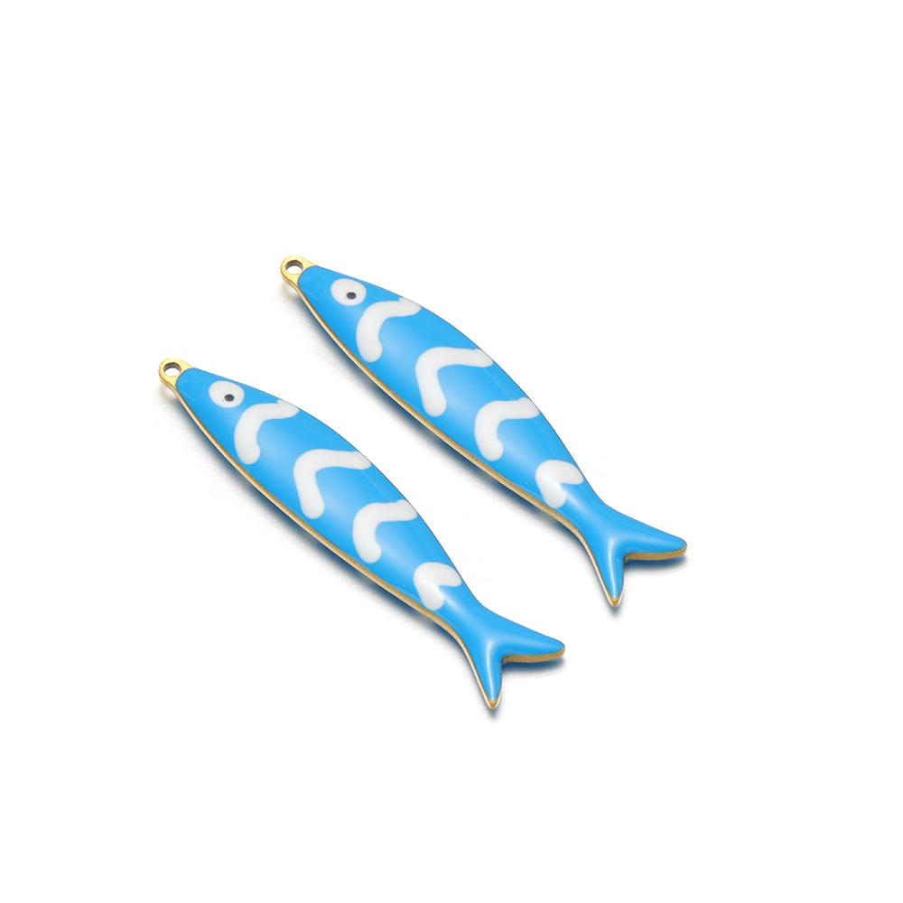 10pcs Stainless Steel Gold 20mm Starfish Charms Enamel Fish Pendant for DIY Jewelry Bracelet Findings Necklace Earrings Making
