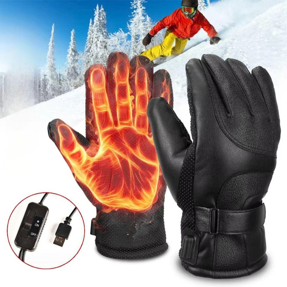 Full Finger Heating Thermal Mitten  Electric Heated Gloves  Outdoor Activities
