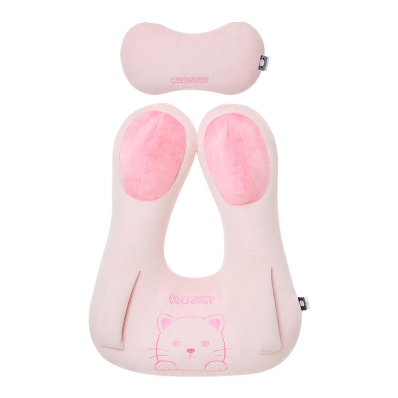 Oreiller de Repose-Tête de Voiture Dessin Animé Aichewu pour Enfants - Aide au Sommeil Mignon pour Enfants