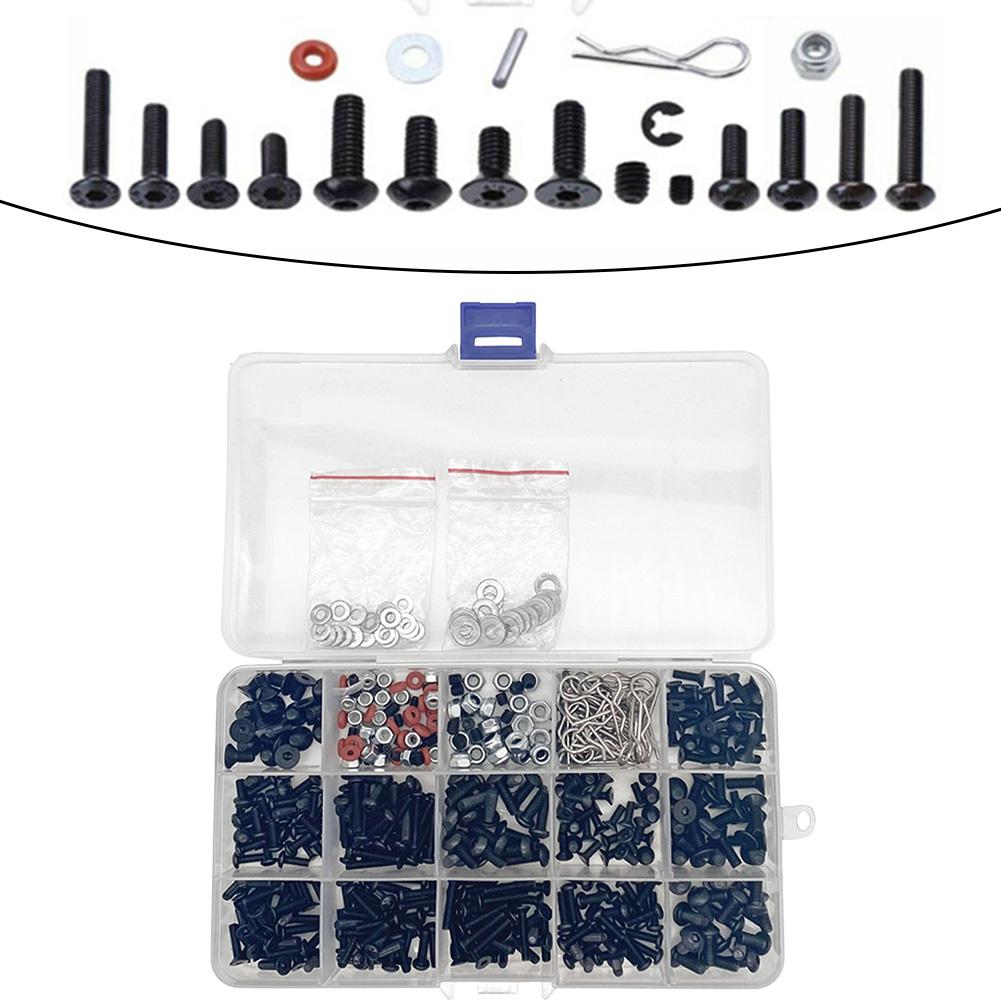 520PCS Boxed RC Screws Kit RC Model Car Short Truck Fastening Accessories Set For All Sizes Of Screws For RC Models