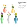 5Pcs 3D Printed Vase Refrigerator Magnet Home Office Kitchen Locker Fridge Mini Flower Vase Magnetic Decoration Ornament