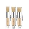 Wooden Template Brush Three Piece Set, Three Sizes of Pure Natural Bristle Paint Brush, Very Suitable for Oil Painting