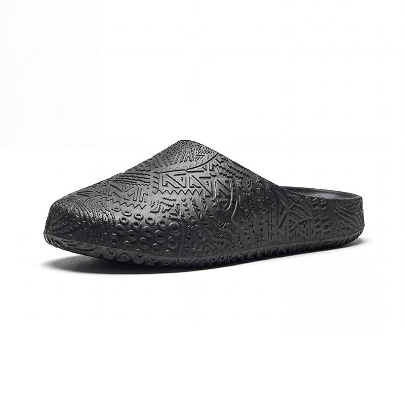 Anta Hela Slide Fashion Comfortable Trendy Versatile Lightweight Basketball Slides Men Slides Basic-Black 112621811-2