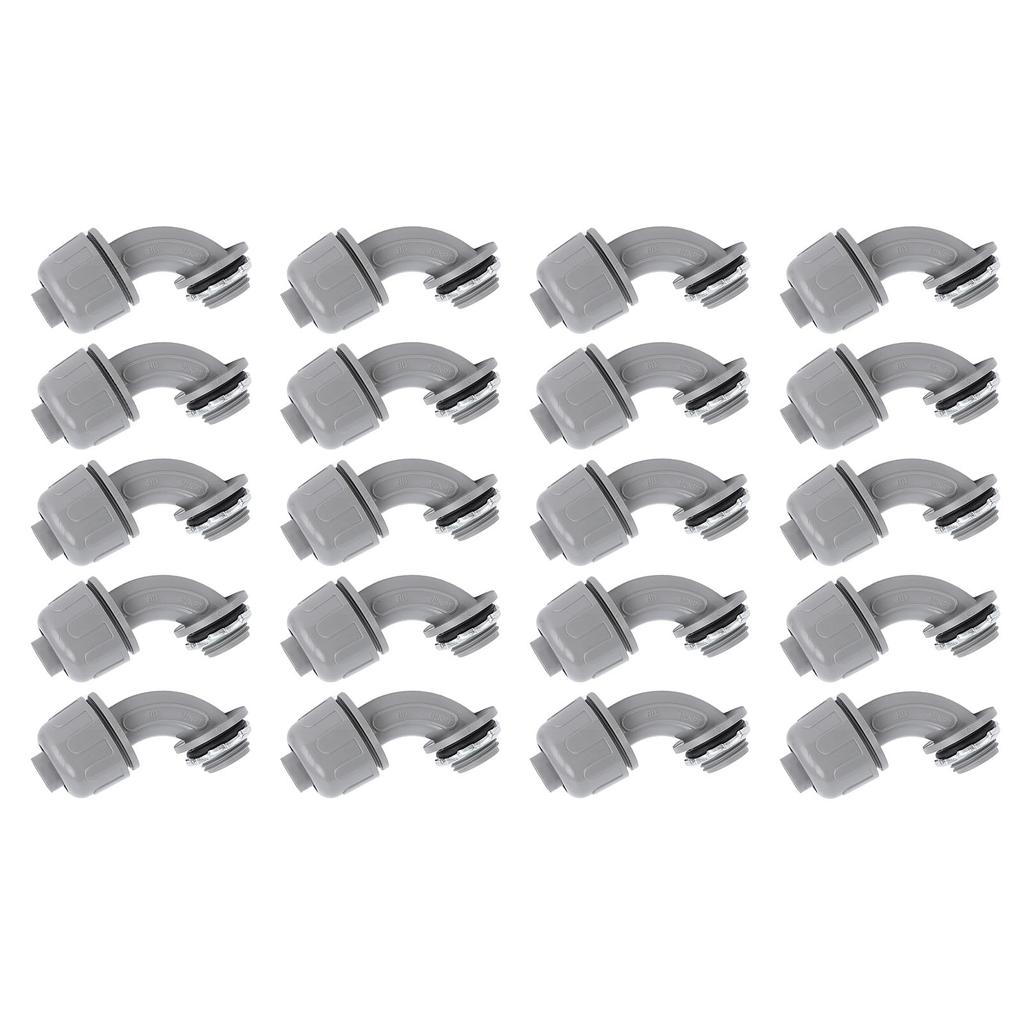 20PCS Liquid Tight Connector 3/4 Inch NPT 90 Degree Conduit Fittings for PVC Flexible Non Metallic E