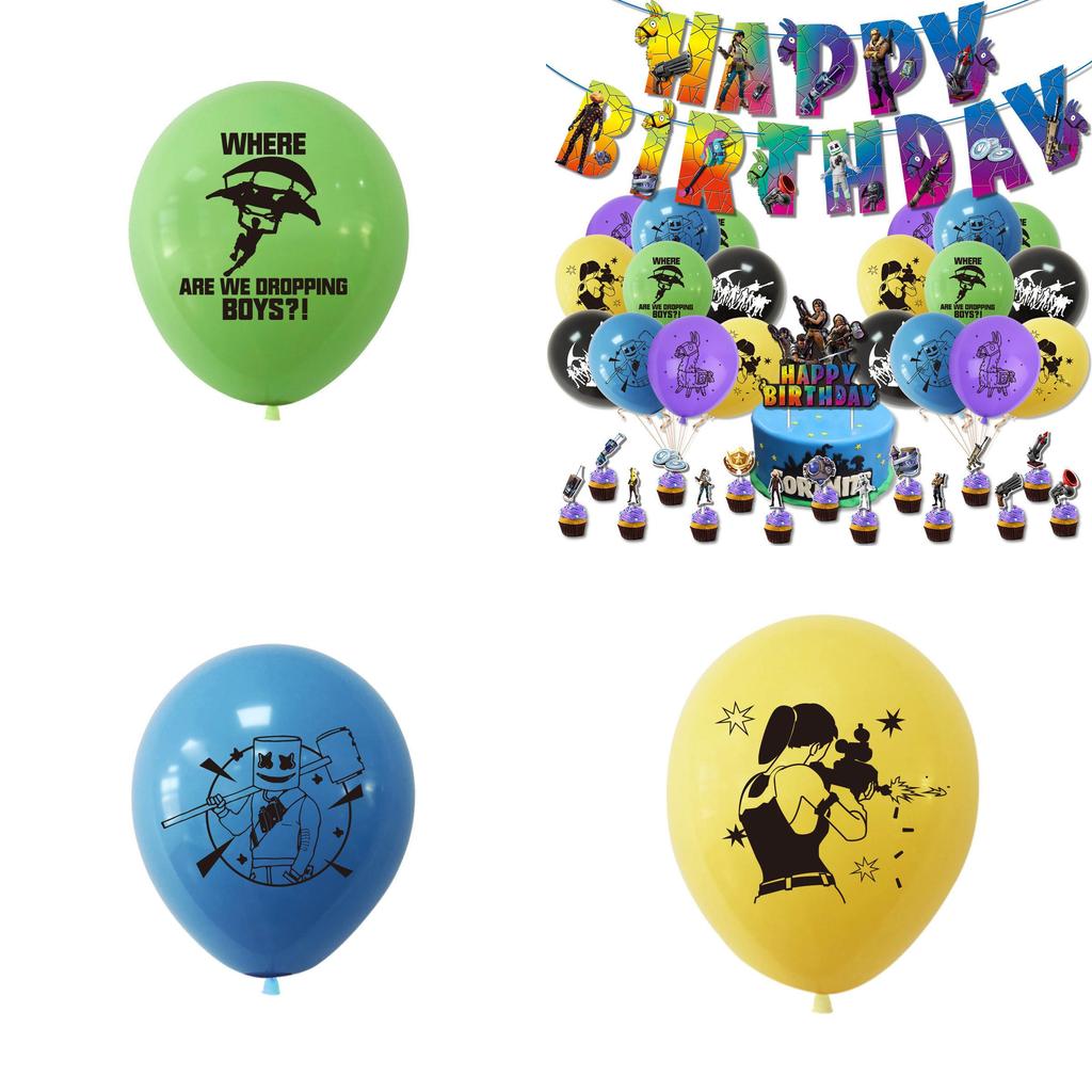 Decorações de Festa de Aniversário com Tema Fortnite Balões de Látex Mais Vendido Transfronteiriço