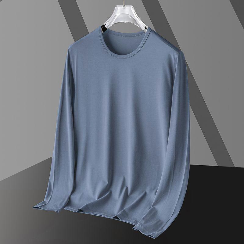 Мужская футболка с длинным рукавом и круглым вырезом для ношения под одежду, Универсальная, Модная, Быстросохнущая, Приталенная спортивная майка L
