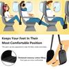 Darohz Airplane Foot Rest Memory Portable Travel Foot Stable Black (Thick Cotton) - Hammock, Adjustable, Foldable, Base,