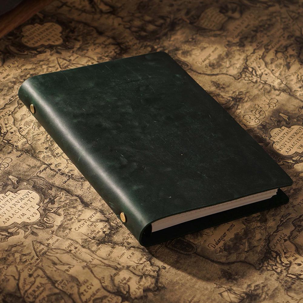 Stylish Crazy Horse Leather Travel Journals Eco Friendly Paper A5 Notebook Notepad Business Gift Promotional Diary Custom