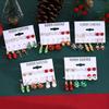 Christmas Series Earrings Set Colorful Bells Santa Claus Christmas Tree Earrings Girl