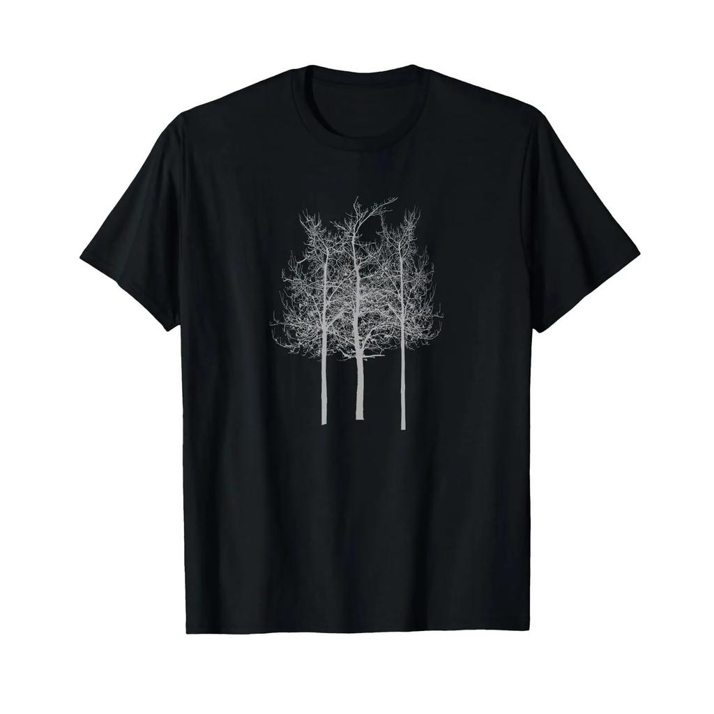 BUme Wald Natur Minimalistisches Motiv Minimalismus T Shirt Vintage Streetwear Comfortable Top For Everyday Wear